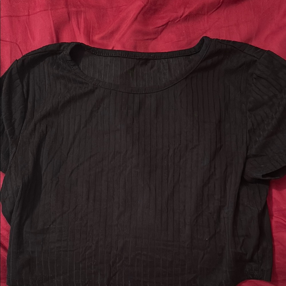 Black Short Sleeve Top